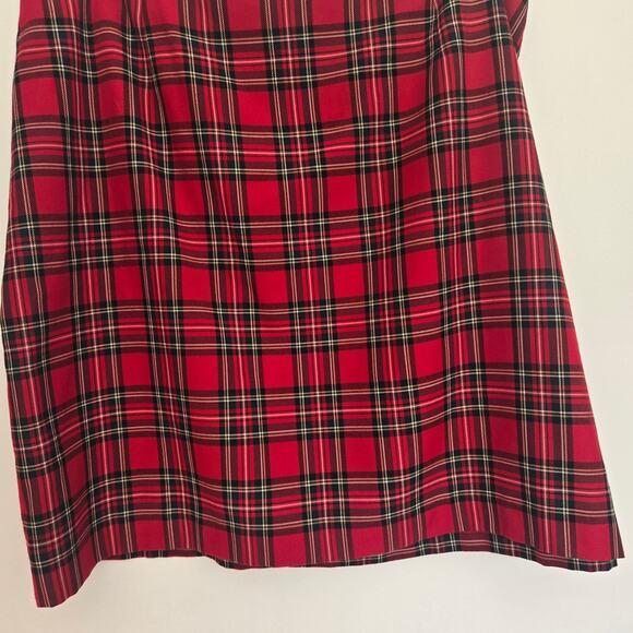 Talbots Woman Red Holiday Tartan Plaid Skirt A Line Festive Women Plus 22W - Picture 7 of 10